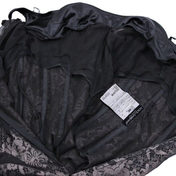 DOLCE & GABBANA Crystal Lace After Five Designer Dress 44 - Picture 13 of 13